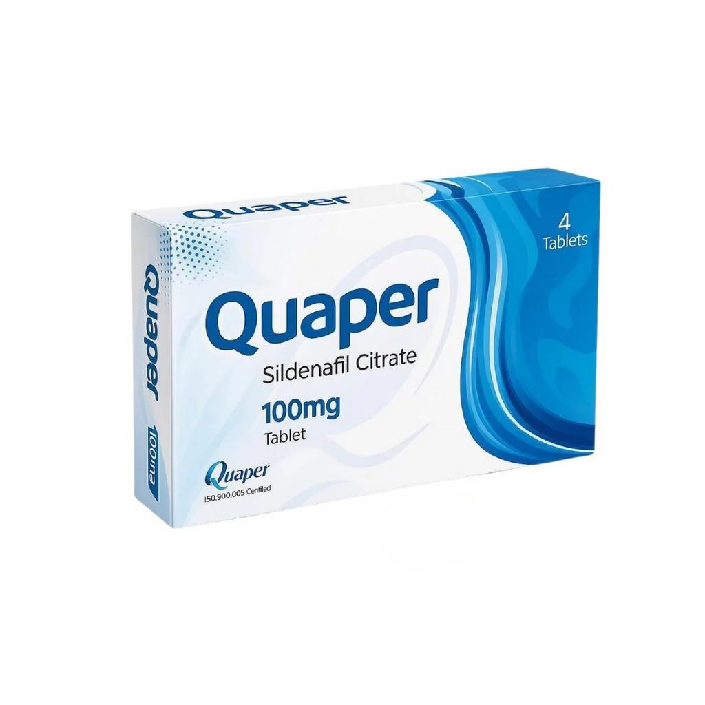 QUAPER ( SILDENAFIL CITRATE ) 100MG 4 TABLETS IN ONE PACK