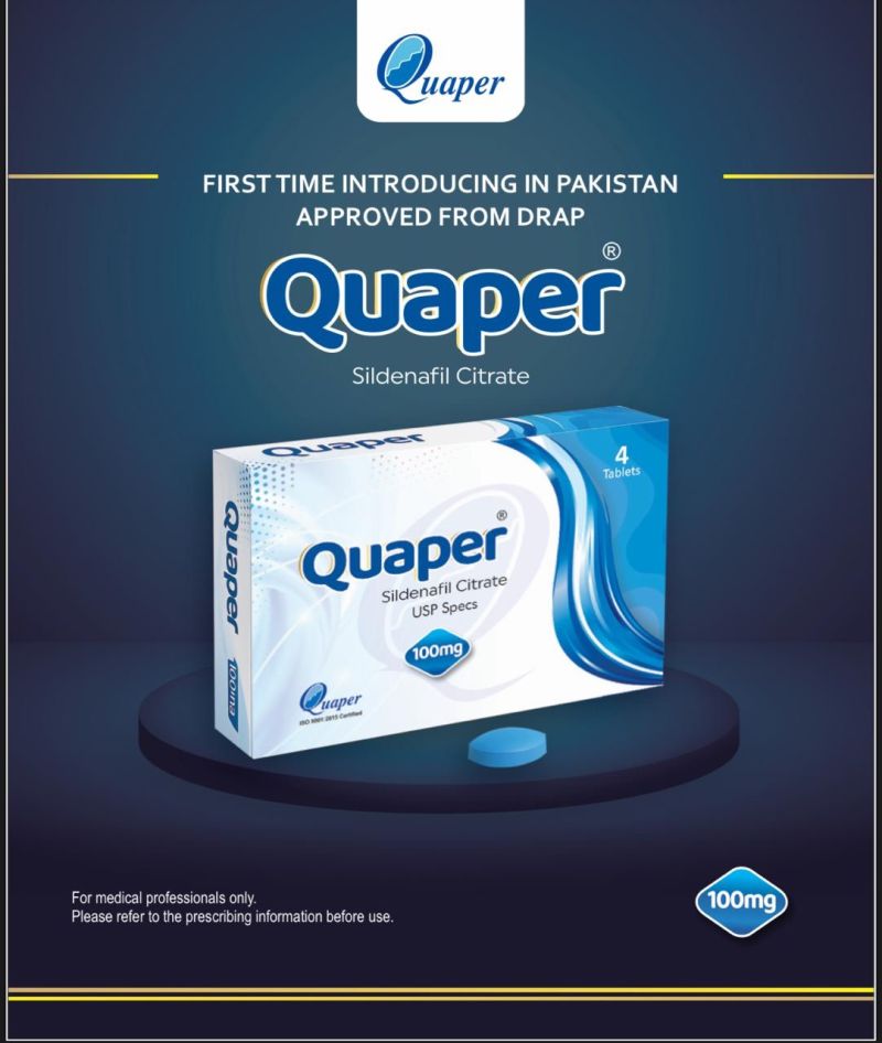 QUAPER ( SILDENAFIL CITRATE ) 100MG 4 TABLETS IN ONE PACK